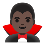 🧛🏿‍♂️ Emoji Vampiro Hombre: Tono De Piel Oscuro en Google Android 11.0 December 2020 Feature Drop.