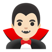 Emoji 🧛🏻‍♂️ Vampiro Uomo: Carnagione Chiara su Google Android 11.0 December 2020 Feature Drop.