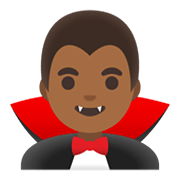 🧛🏾‍♂️ Emoji Homem Vampiro: Pele Morena Escura na Google Android 11.0 December 2020 Feature Drop.