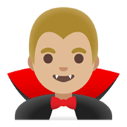 🧛🏼‍♂️ Emoji Vampiro Hombre: Tono De Piel Claro Medio en Google Android 11.0 December 2020 Feature Drop.