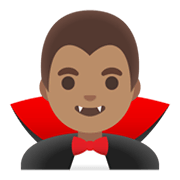 Emoji 🧛🏽‍♂️ Vampiro Uomo: Carnagione Olivastra su Google Android 11.0 December 2020 Feature Drop.