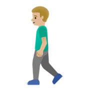 🚶🏼‍♂️ Emoji Hombre Caminando: Tono De Piel Claro Medio en Google Android 11.0 December 2020 Feature Drop.