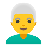 👨‍🦳 Emoji Mann: weißes Haar Google Android 11.0 December 2020 Feature Drop.