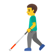 👨‍🦯 Emoji Hombre Con Bastón en Google Android 11.0 December 2020 Feature Drop.