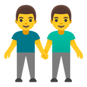 Émoji 👬 Deux Hommes Se Tenant La Main sur Google Android 11.0 December 2020 Feature Drop.