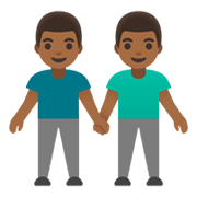 Émoji 👬🏾 Deux Hommes Se Tenant La Main : Peau Mate sur Google Android 11.0 December 2020 Feature Drop.