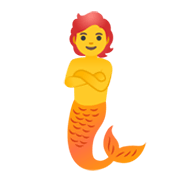 Emoji 🧜 Sirena su Google Android 11.0 December 2020 Feature Drop.
