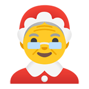 Émoji 🤶 Mère Noël sur Google Android 11.0 December 2020 Feature Drop.