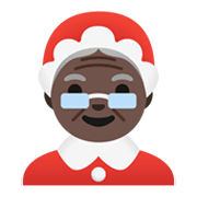 🤶🏿 Emoji Mamá Noel: Tono De Piel Oscuro en Google Android 11.0 December 2020 Feature Drop.