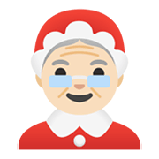 Emoji 🤶🏻 Mamma Natale: Carnagione Chiara su Google Android 11.0 December 2020 Feature Drop.