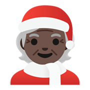 Emoji 🧑🏿‍🎄 Santa Claus: Carnagione Scura su Google Android 11.0 December 2020 Feature Drop.