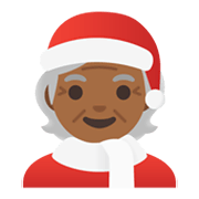 Emoji 🧑🏾‍🎄 Santa Claus: Carnagione Abbastanza Scura su Google Android 11.0 December 2020 Feature Drop.