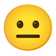 Emoji 😐 Faccina Neutra su Google Android 11.0 December 2020 Feature Drop.