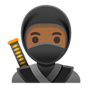 Emoji 🥷🏾 Ninja: Carnagione Abbastanza Scura su Google Android 11.0 December 2020 Feature Drop.