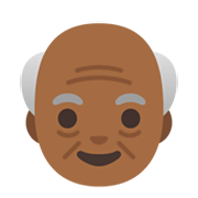 👴🏾 Emoji Homem Idoso: Pele Morena Escura na Google Android 11.0 December 2020 Feature Drop.