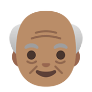 Emoji 👴🏽 Uomo Anziano: Carnagione Olivastra su Google Android 11.0 December 2020 Feature Drop.
