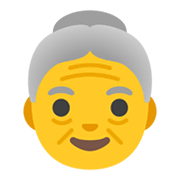Emoji 👵 Donna Anziana su Google Android 11.0 December 2020 Feature Drop.
