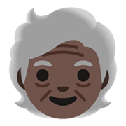 Emoji 🧓🏿 Adulto Anziano: Carnagione Scura su Google Android 11.0 December 2020 Feature Drop.