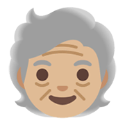 Emoji 🧓🏼 Adulto Anziano: Carnagione Abbastanza Chiara su Google Android 11.0 December 2020 Feature Drop.