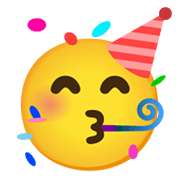 Emoji 🥳 Faccina Che Festeggia su Google Android 11.0 December 2020 Feature Drop.