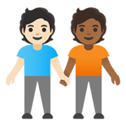 🧑🏻‍🤝‍🧑🏾 Emoji sich an den Händen haltende Personen: helle Hautfarbe, mitteldunkle Hautfarbe Google Android 11.0 December 2020 Feature Drop.
