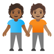 🧑🏾‍🤝‍🧑🏽 Emoji Dos Personas Dándose La Mano: Tono De Piel Oscuro Medio Y Tono De Piel Medio en Google Android 11.0 December 2020 Feature Drop.