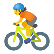 Emoji 🚴 Ciclista su Google Android 11.0 December 2020 Feature Drop.