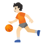 ⛹🏻 Emoji Person mit Ball: helle Hautfarbe Google Android 11.0 December 2020 Feature Drop.