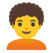 Émoji 🧑‍🦱 Adulte : Cheveux Bouclés sur Google Android 11.0 December 2020 Feature Drop.