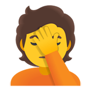 Emoji 🤦 Persona Esasperata su Google Android 11.0 December 2020 Feature Drop.