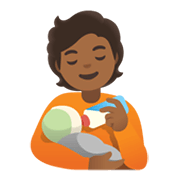 🧑🏾‍🍼 Emoji stillende Person: mitteldunkle Hautfarbe Google Android 11.0 December 2020 Feature Drop.
