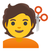 Emoji 💇 Taglio Di Capelli su Google Android 11.0 December 2020 Feature Drop.