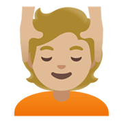 💆🏼 Emoji Pessoa Recebendo Massagem Facial: Pele Morena Clara na Google Android 11.0 December 2020 Feature Drop.