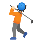Emoji 🏌🏻 Persona Che Gioca A Golf: Carnagione Chiara su Google Android 11.0 December 2020 Feature Drop.