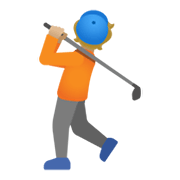 Emoji 🏌🏼 Persona Che Gioca A Golf: Carnagione Abbastanza Chiara su Google Android 11.0 December 2020 Feature Drop.