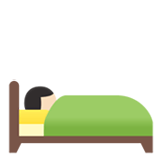 🛌🏻 Emoji Persona En La Cama: Tono De Piel Claro en Google Android 11.0 December 2020 Feature Drop.