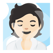 Emoji 🧖🏻 Persona In Sauna: Carnagione Chiara su Google Android 11.0 December 2020 Feature Drop.