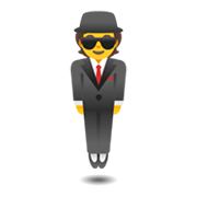 Emoji 🕴️ Uomo Con Completo Che Levita su Google Android 11.0 December 2020 Feature Drop.