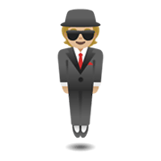 Emoji 🕴🏼 Uomo Con Completo Che Levita: Carnagione Abbastanza Chiara su Google Android 11.0 December 2020 Feature Drop.