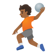 Émoji 🤾🏾 Personne Jouant Au Handball : Peau Mate sur Google Android 11.0 December 2020 Feature Drop.