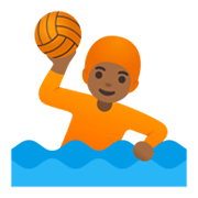 🤽🏾 Emoji Pessoa Jogando Polo Aquático: Pele Morena Escura na Google Android 11.0 December 2020 Feature Drop.