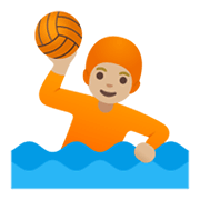 🤽🏼 Emoji Persona Jugando Al Waterpolo: Tono De Piel Claro Medio en Google Android 11.0 December 2020 Feature Drop.