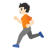🏃🏻 Emoji Persona Corriendo: Tono De Piel Claro en Google Android 11.0 December 2020 Feature Drop.