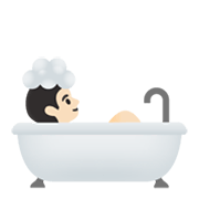 🛀🏻 Emoji Persona En La Bañera: Tono De Piel Claro en Google Android 11.0 December 2020 Feature Drop.
