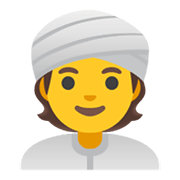 Emoji 👳 Persona Con Turbante su Google Android 11.0 December 2020 Feature Drop.
