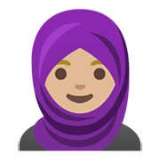 🧕🏼 Emoji Mujer Con Hiyab: Tono De Piel Claro Medio en Google Android 11.0 December 2020 Feature Drop.