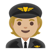 🧑🏼‍✈️ Emoji Pilot(in): mittelhelle Hautfarbe Google Android 11.0 December 2020 Feature Drop.