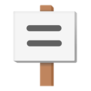 Emoji 🪧 Cartello su Google Android 11.0 December 2020 Feature Drop.