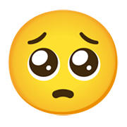 Emoji 🥺 Faccina Sull’orlo Delle Lacrime su Google Android 11.0 December 2020 Feature Drop.