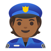 👮🏾 Emoji Polizist(in): mitteldunkle Hautfarbe Google Android 11.0 December 2020 Feature Drop.